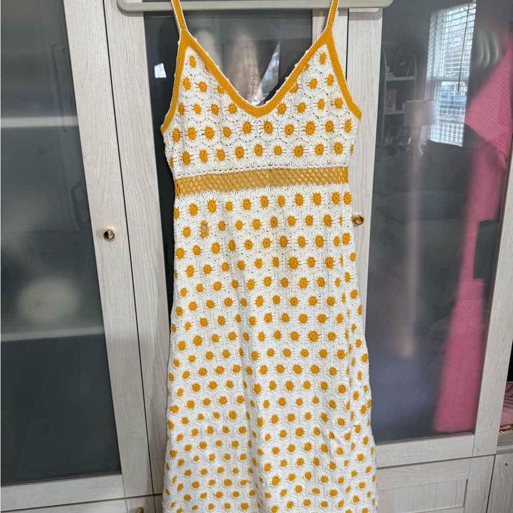Tory Burch crocheted daisy dress, women’s large